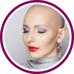 Glamorous looking woman with no hair for Its a 10 haircare
