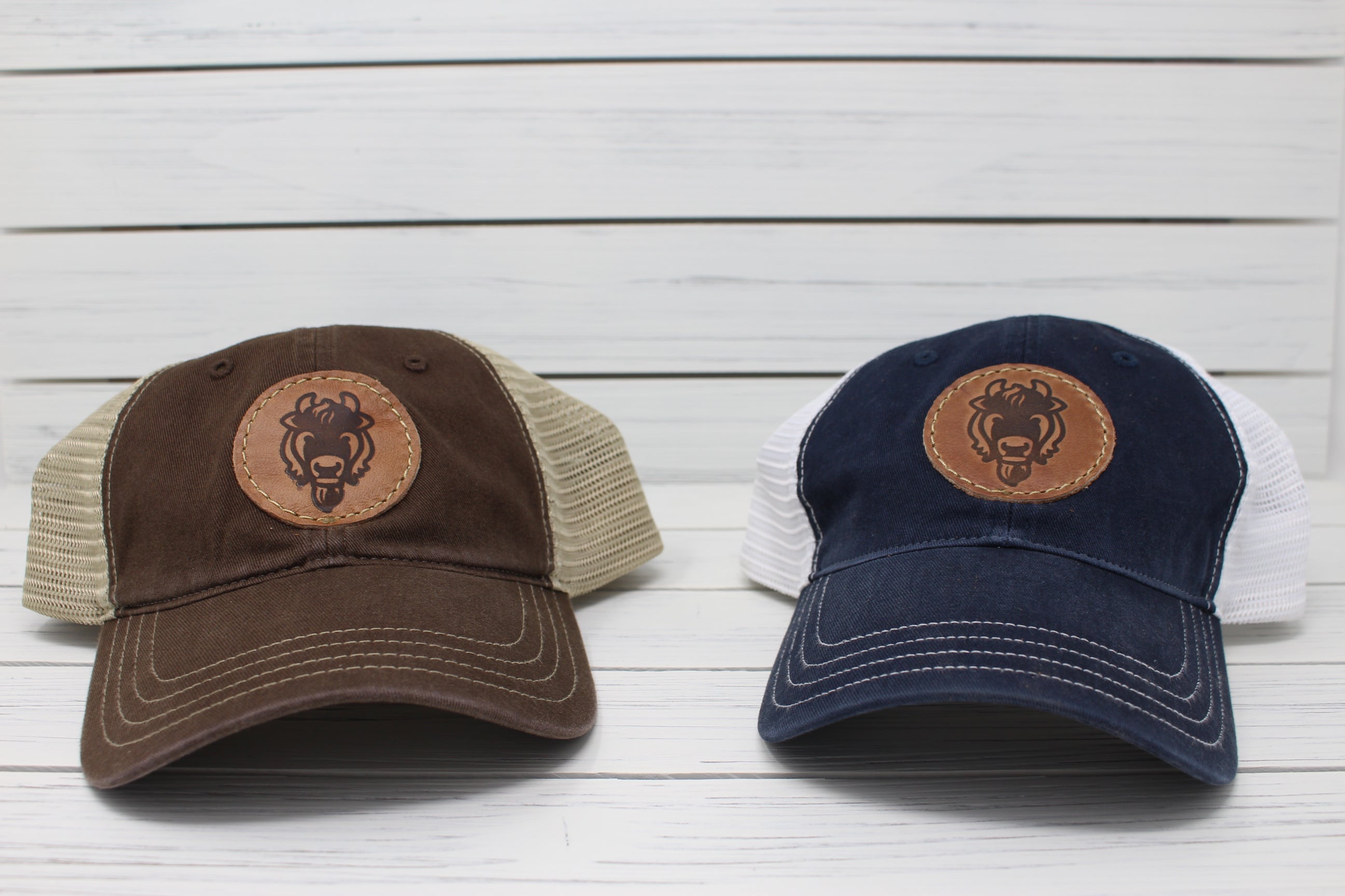 Bison Hat - Navy & White