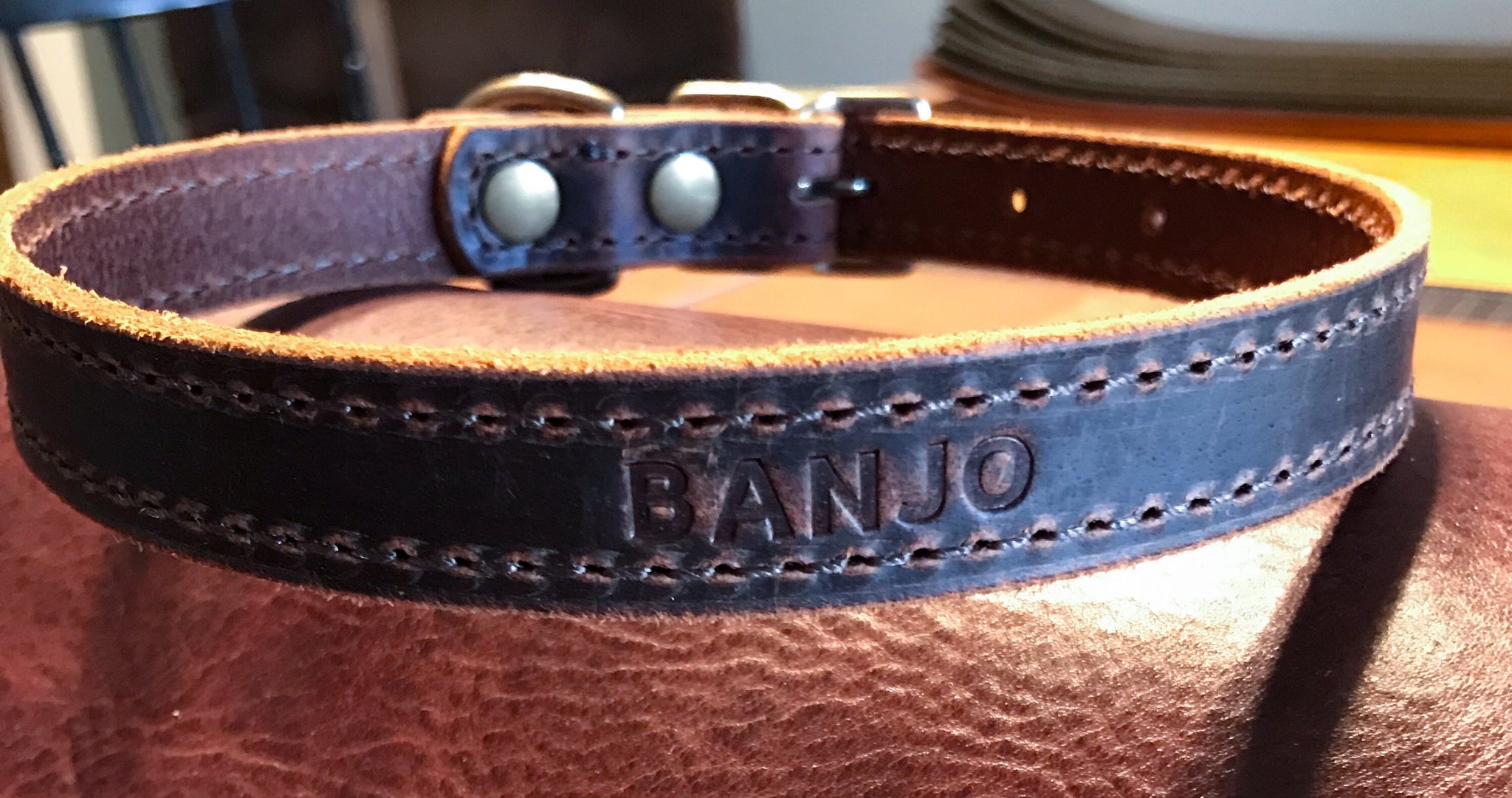 True Blue Buffalo Belt - GROWLEY LEATHER CO.