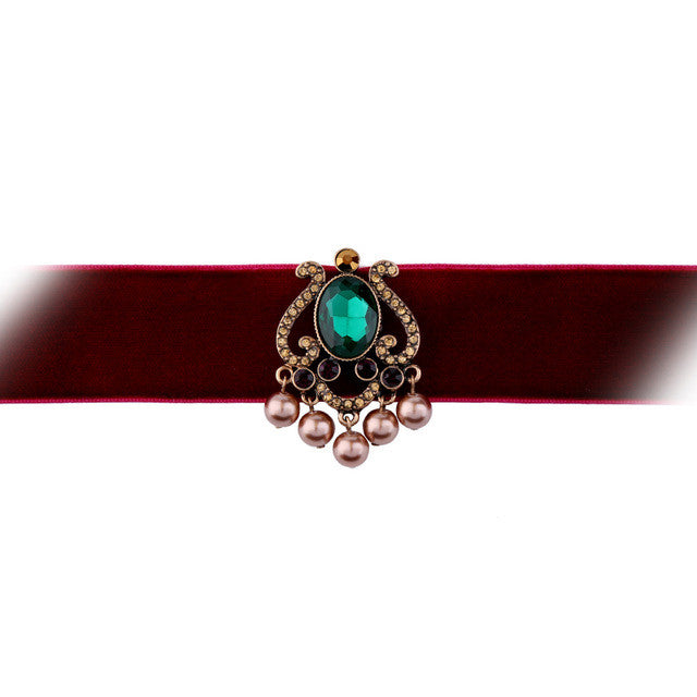 red velvet choker