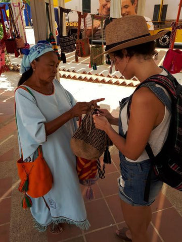 valentina pinzon, the owner of indiarts buying directly from wayuu artisan
