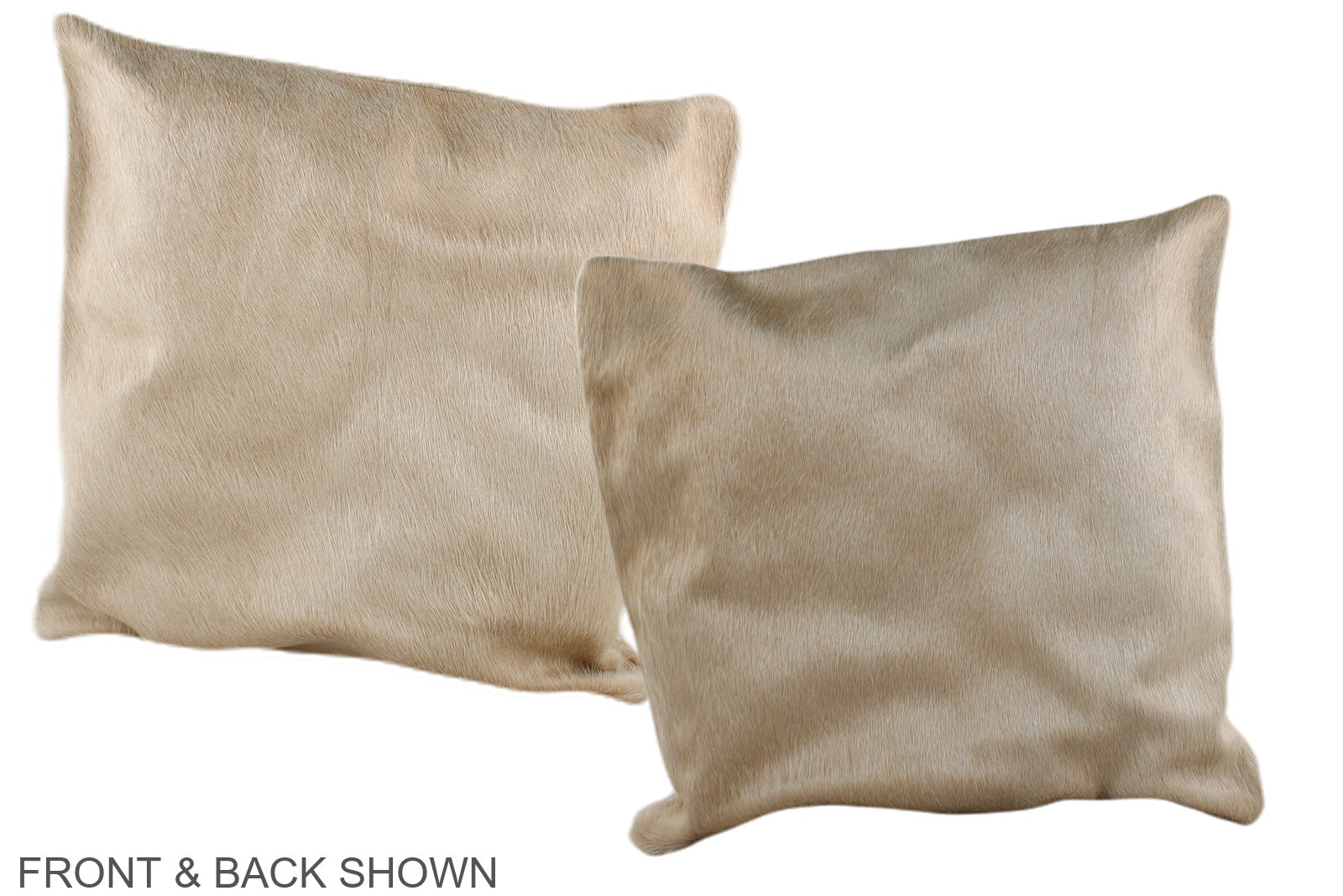 Champagne 16"x16" Brazilian Cowhide Pillow #A35833 by Hudson Hides