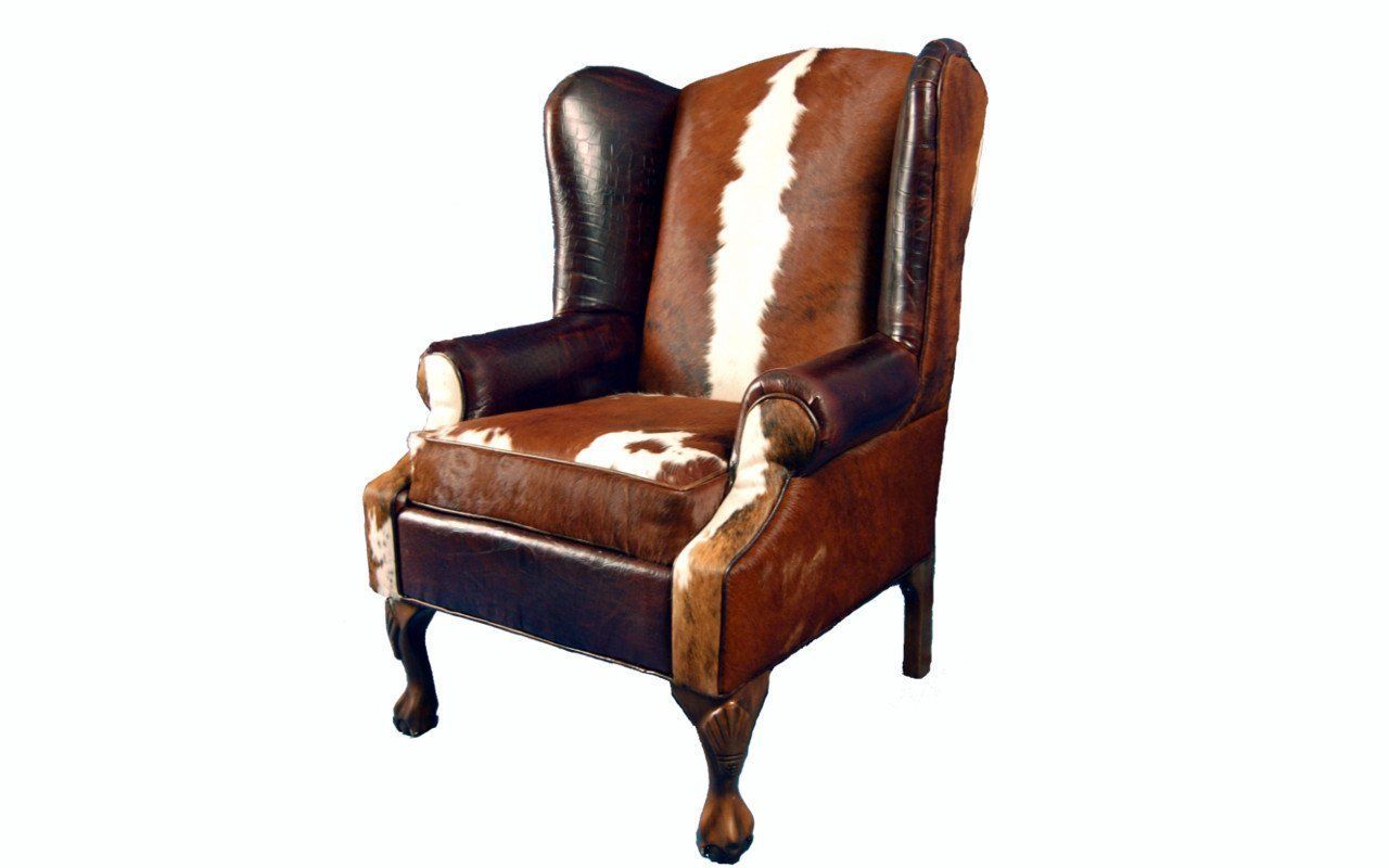 cowhide leather chair