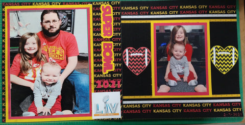 Kansas City Chiefs Scrapbook layout