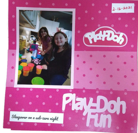 Play Doh Fun Scrapbook Layout