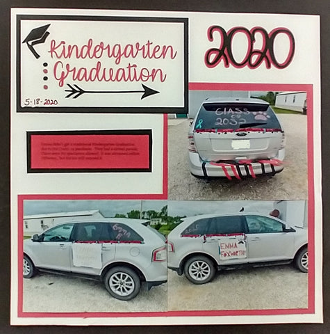 2020 Kindergarten Graduation Scrapbook Layout