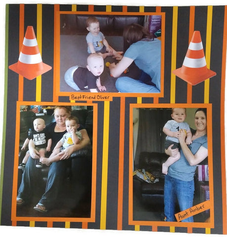 Construction Scrapbook Layout