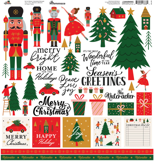 Salutations Christmas Cardstock Stickers 12X12-Elements - 793888026209