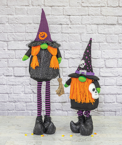 Fiery Witch Halloween Gnome