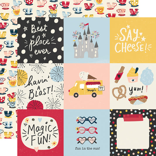 Say Cheese Main Street - 2x2 Elements 12x12 Scrapbook Paper - 5