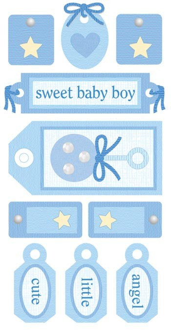 3d Baby Boy Stickers #8781 :: Baby Stickers :: Scrapbooking Stickers ::  Stickers 'N' Fun