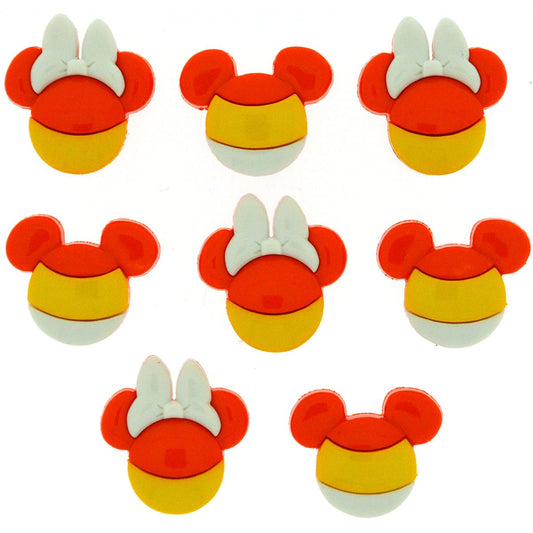 Mickey Mouse Glitter Colored Heads Disney Character Button Embellishme –  Country Croppers
