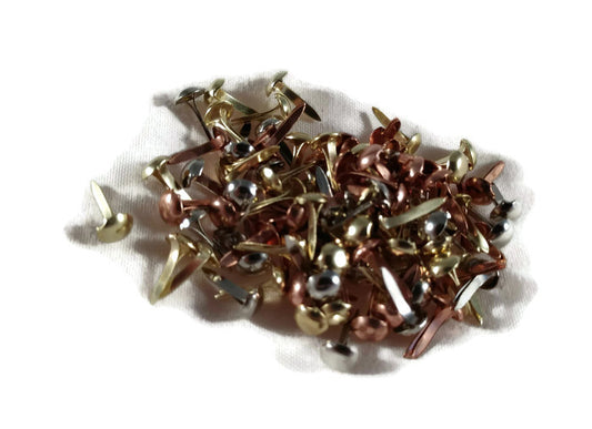 Mudder 300 Pieces 3/4 Inch Paper Fasteners Small Round Metal