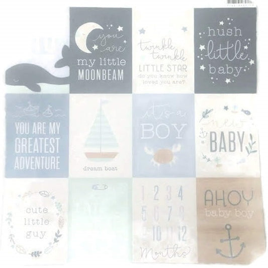 Baby Boy Baby Basics Die Cut Sticker Sheet 12x12 by Reminisce – Country  Croppers