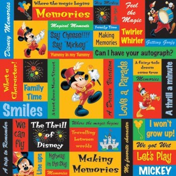 Mickey Mouse Phrases - 12x12 Scrapbook Paper 5 Sheets – Country Croppers