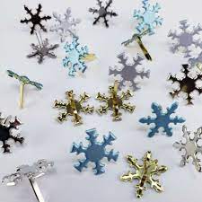 Silver Snowflake Paper Fasteners Brads Assortment Set - 50 Count – Country  Croppers