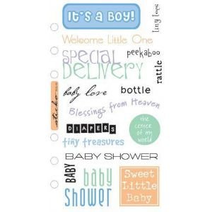 Baby Boy Text Words 3d Essential Scrapbook Stickers – Country Croppers