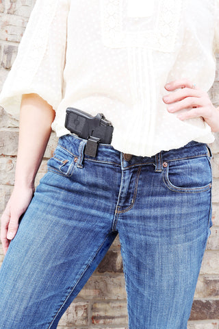 concealed carry outfit white lacy blouse