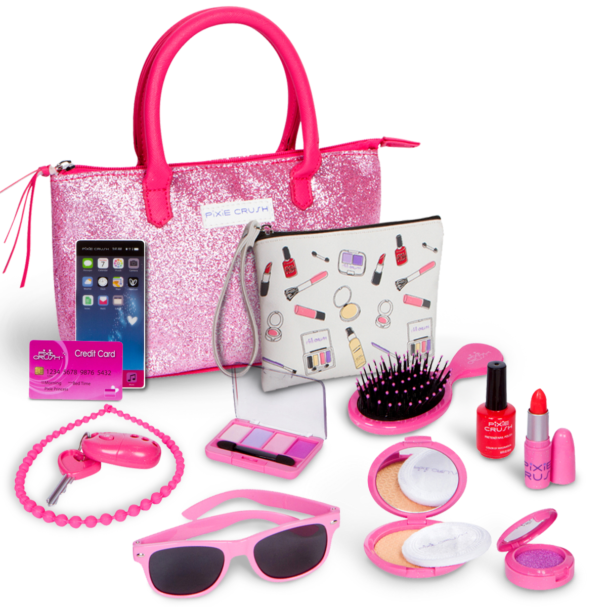 Deluxe Pink Sparkle Purse Pretend Play 