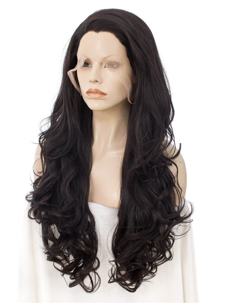 dark brown lace front wigs