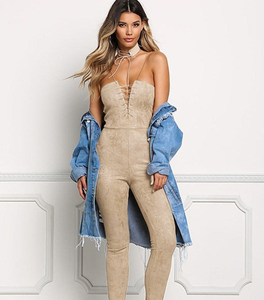 suede jumpsuit