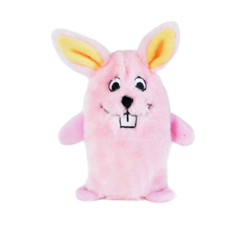 pink rabbit dog toy