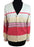 100% Luxary Cashmere Striped Sweater Cardigan, Pastel Colours Baby Blue Pale Yellow Rose Pink White Grey Red Vintage V-Neck Buttoned Cardi L