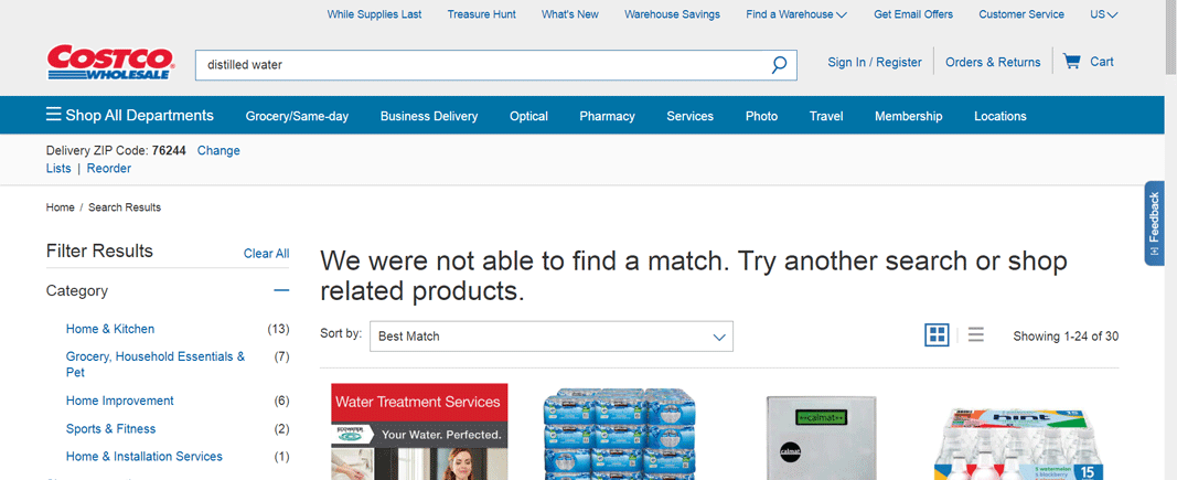 does costco carry distilled water Yes does costco have distilled water Yes