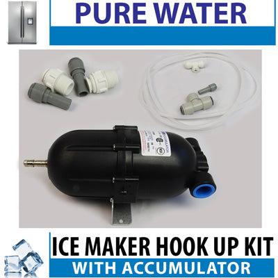 ICE MAKER HOOKUP-25' POLY/SADDLE VALUE w/FITTINGS - NDA Distributors