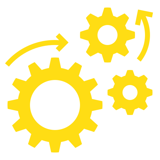 Gears moving icon