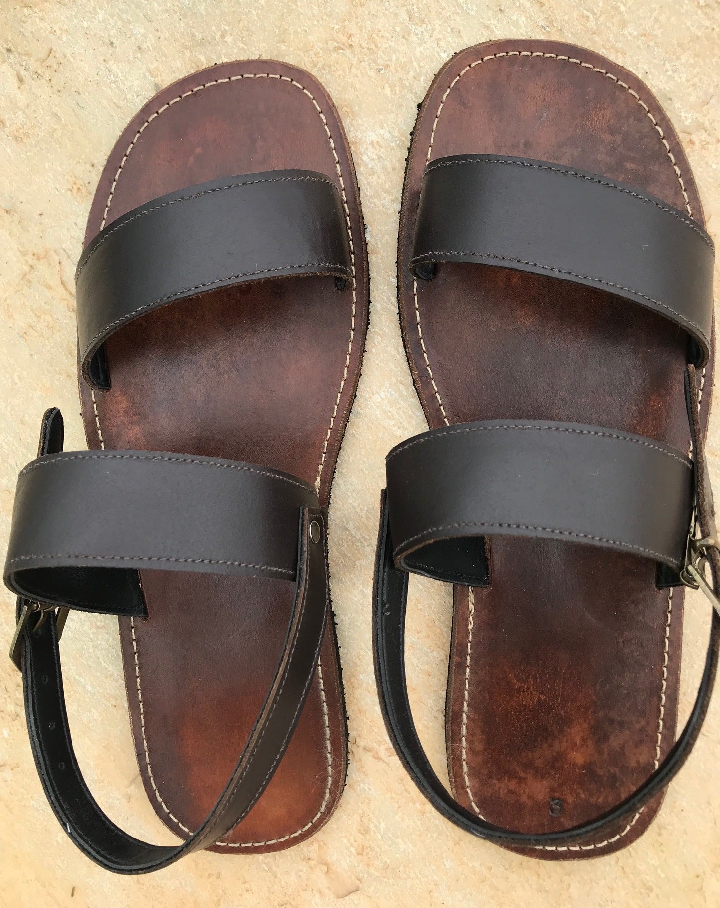 leather jesus sandals