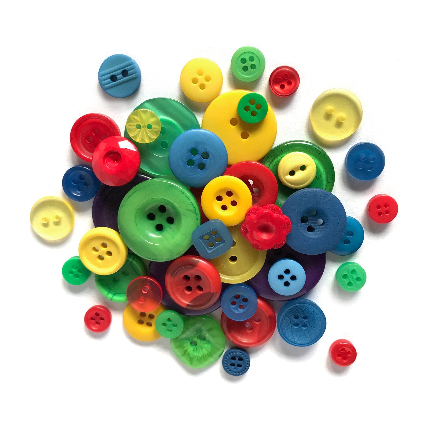 Assorted Plastic Sewing Buttons for Sewing Crafts Clothes Coats by Mandala Crafts Bulk Wholesale Pack Multi Color 300 Pcs 18mm 0.7 inch