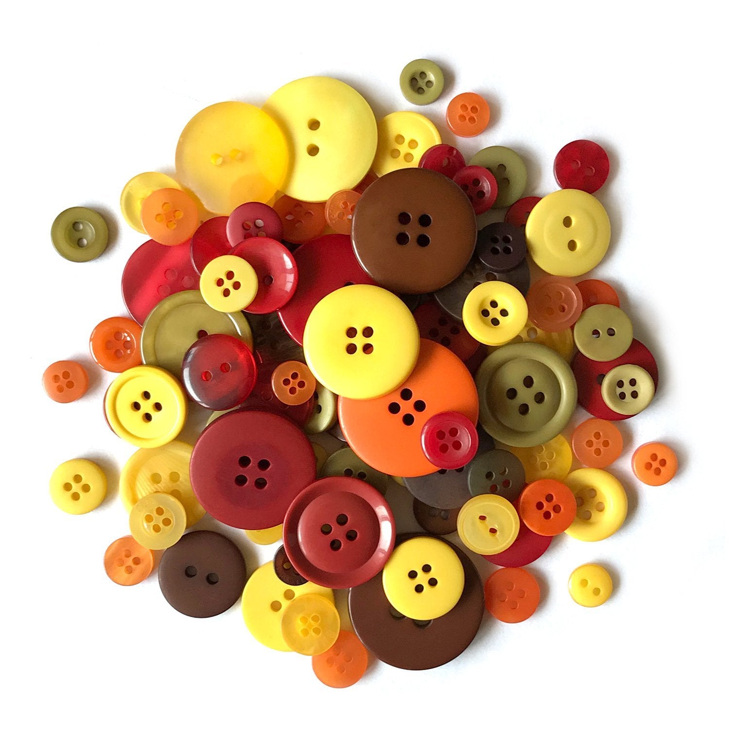 Craft Buttons 1/4 lb Red/Green/Yellow 1595W343 Closeout