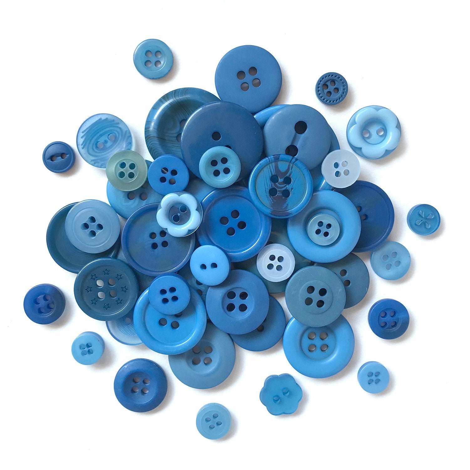 Dark Blue Buttons for Crafts Sewing Scrapbooks and Quilts