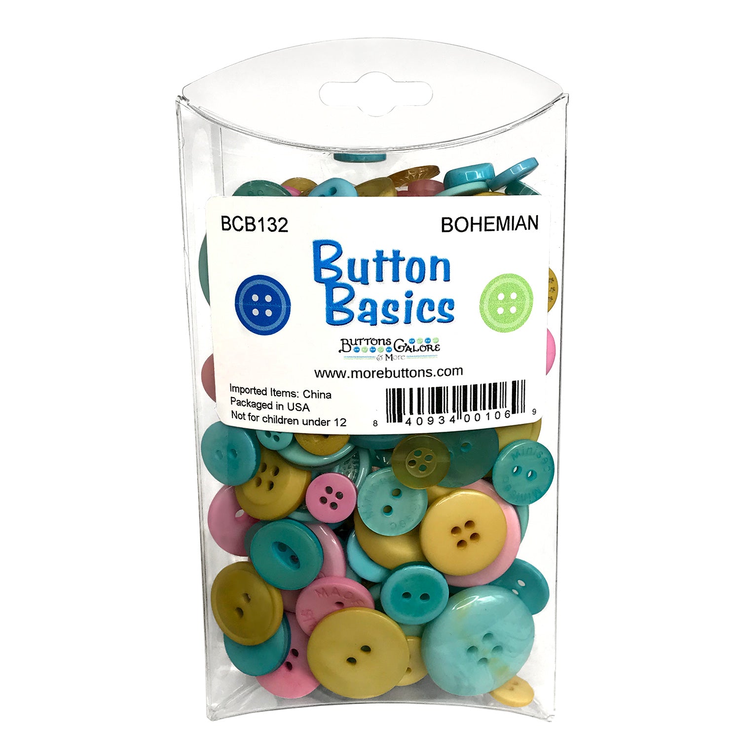 Buttons Galore and More Tiny Craft & Sewing Buttons - Assorted Colors - 105  Buttons