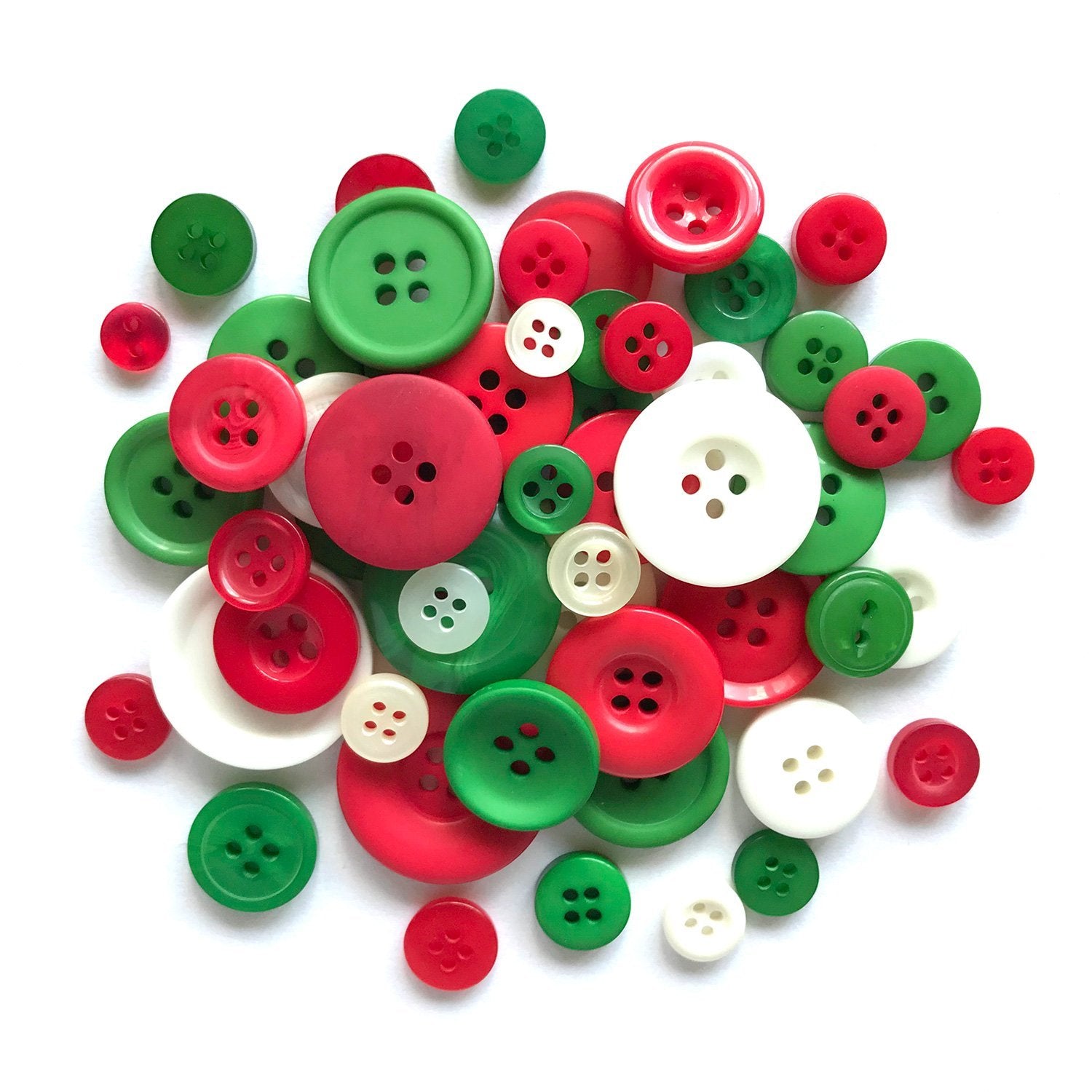  Buttons Galore Red Hearts Button Bag