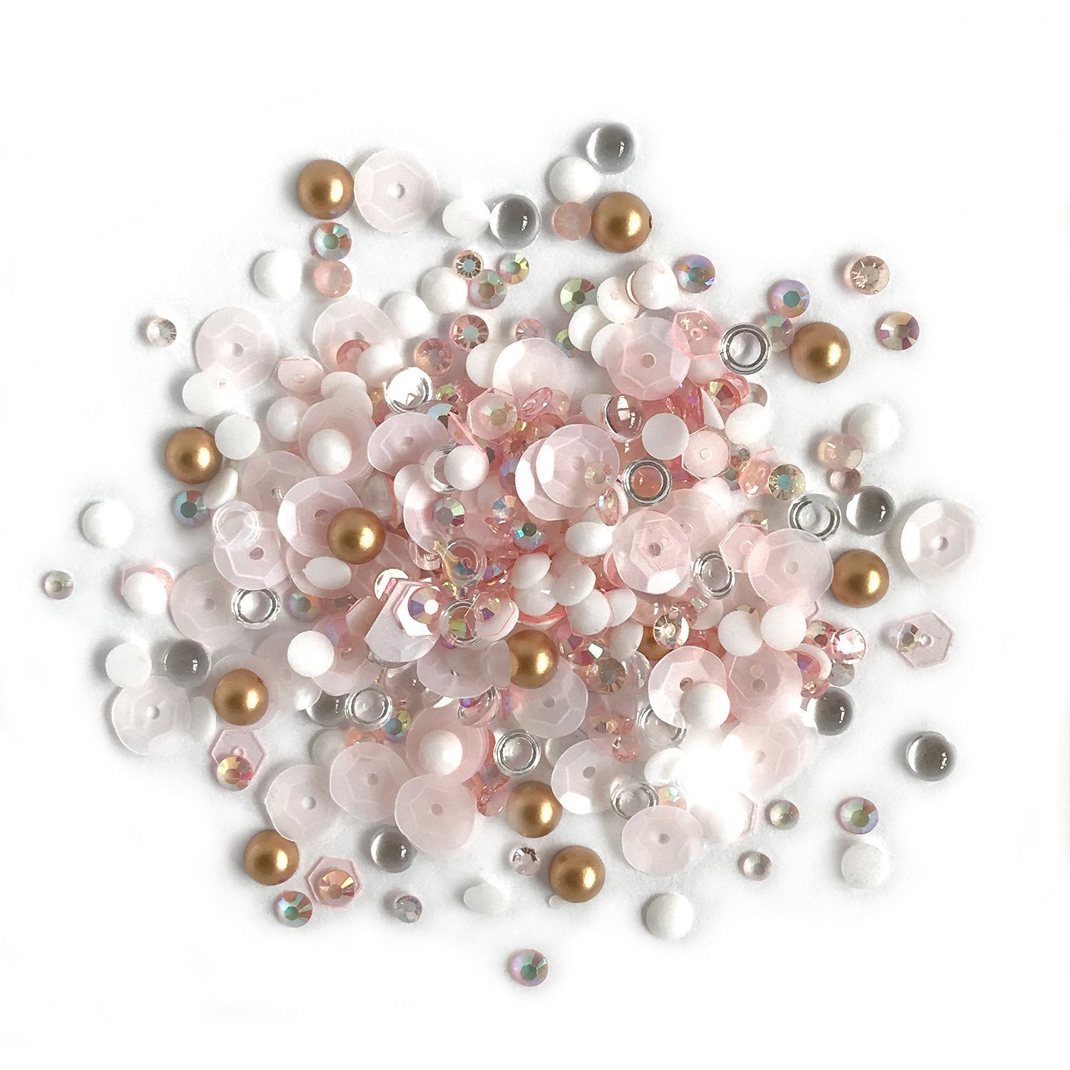 Buttons Galore Flat Back Pearls for DIY Crafts - Three Neutral Colors 350  Pieces