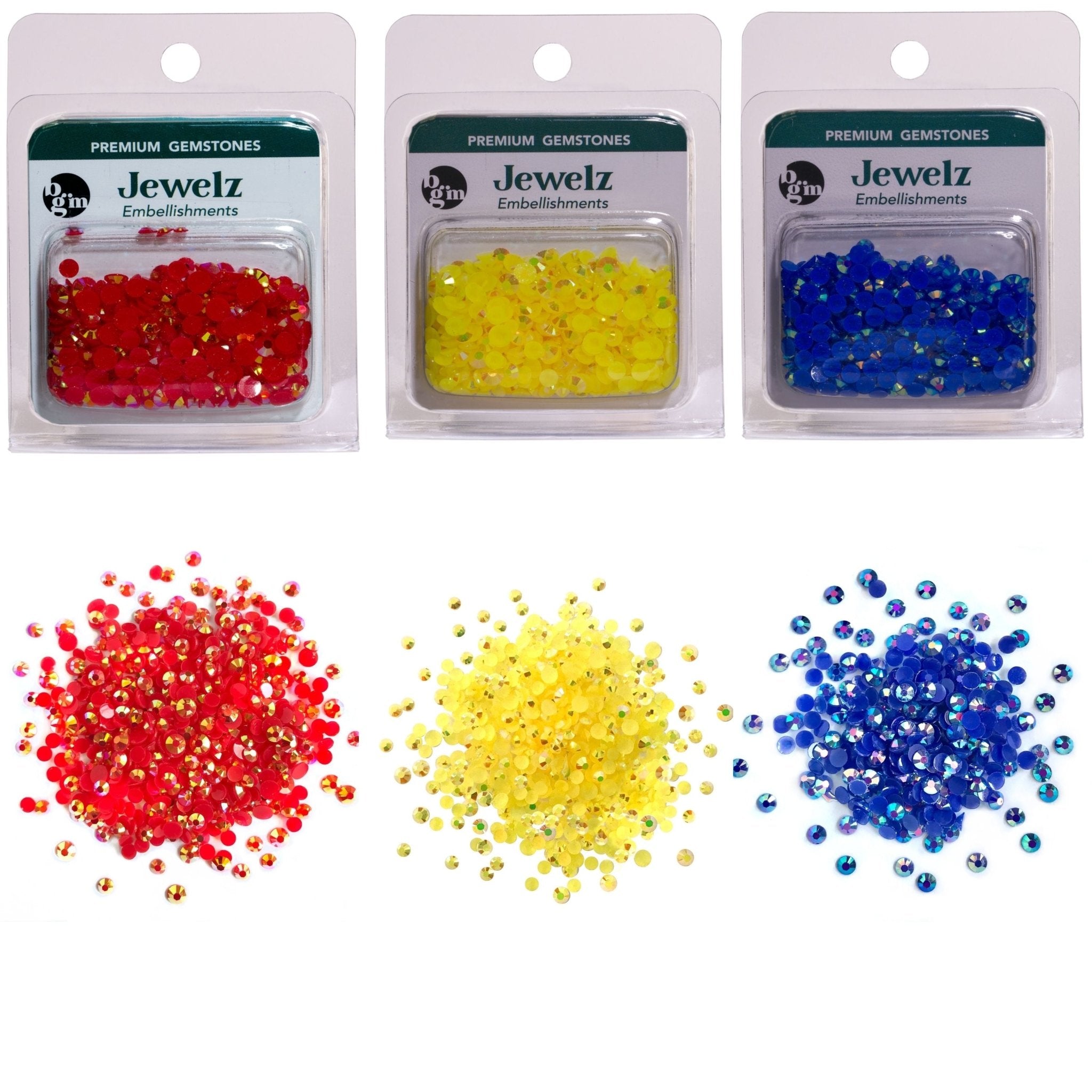 Bright Blue Gems & Jewels for Crafts & Jewelry Making, Buttons Galore