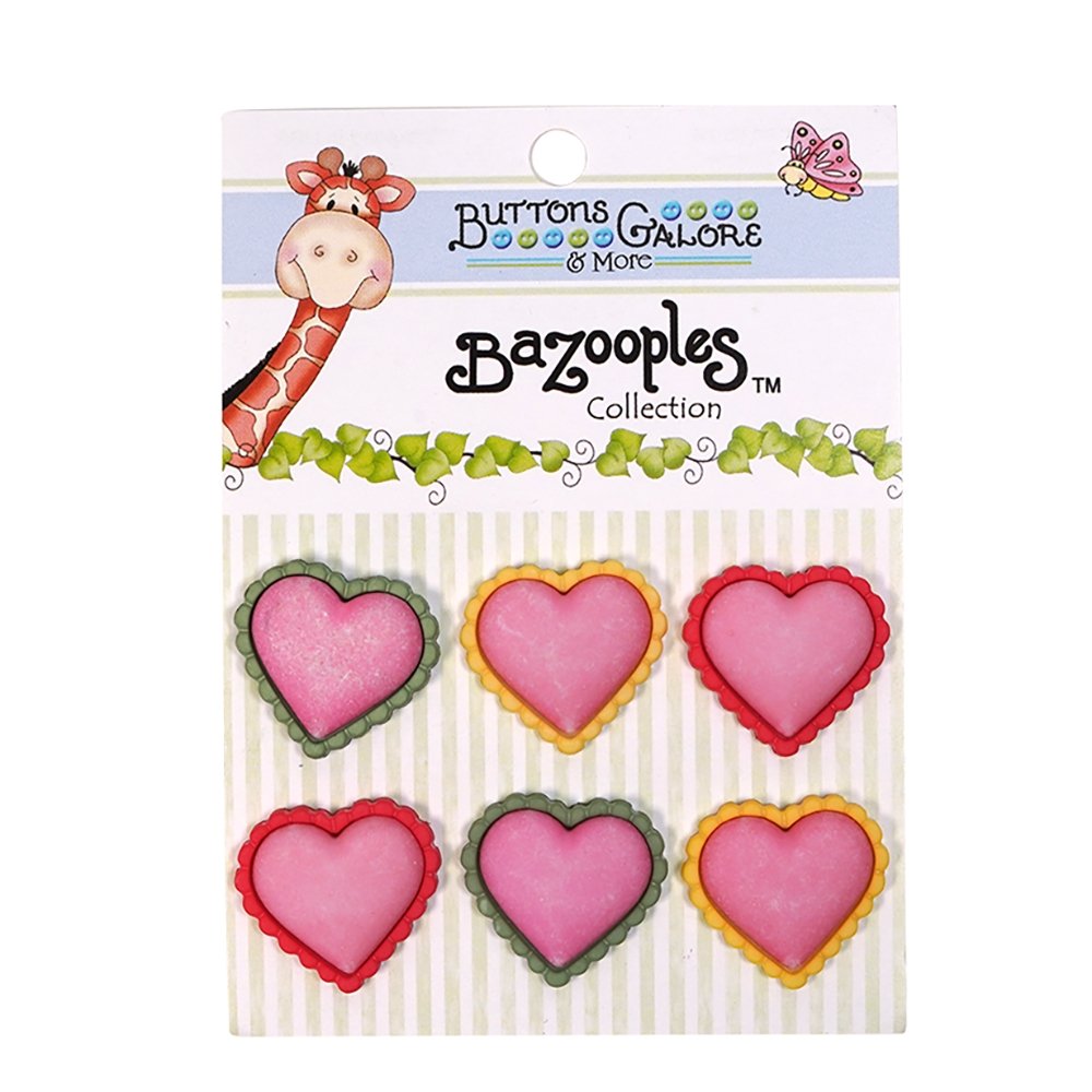Buttons Galore and More Craft & Sewing Buttons - Quilt Hearts - 60