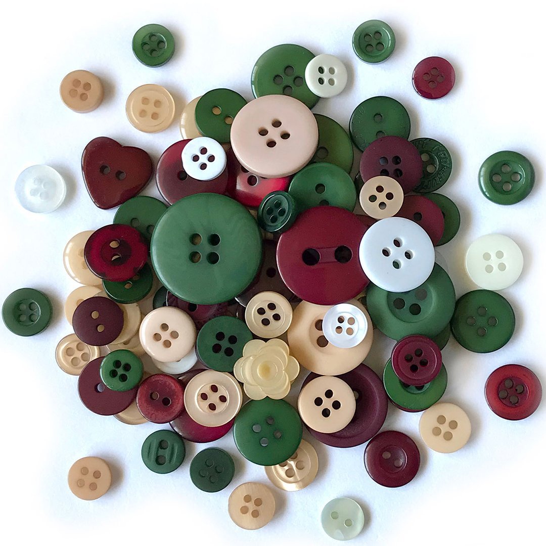 Retro Christmas - Buttons MJ117 From Buttons Galore and More - Buttons  Galore - Beads, Charms, Buttons - Casa Cenina