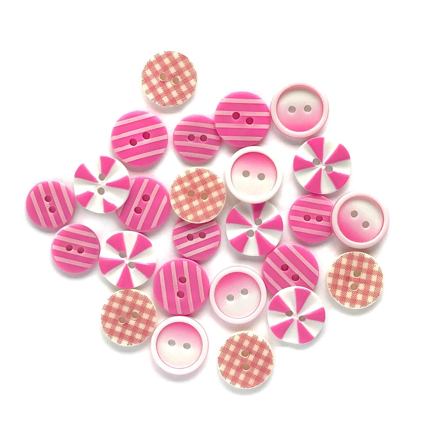 Deep pink, light pink & mint green Buttons for Crafts Sewing Scrapbooks and  Quilts. Assorted sizes including small deep pink, light pink & mint green  buttons