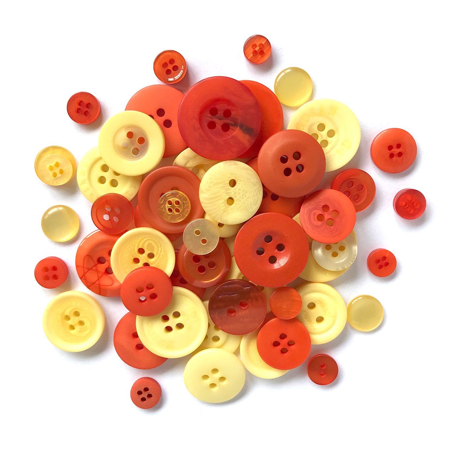Esoca 650pcs Orange Buttons for Craft Buttons for Arts, DIY Crafts, Christmas Decoration, Sewing