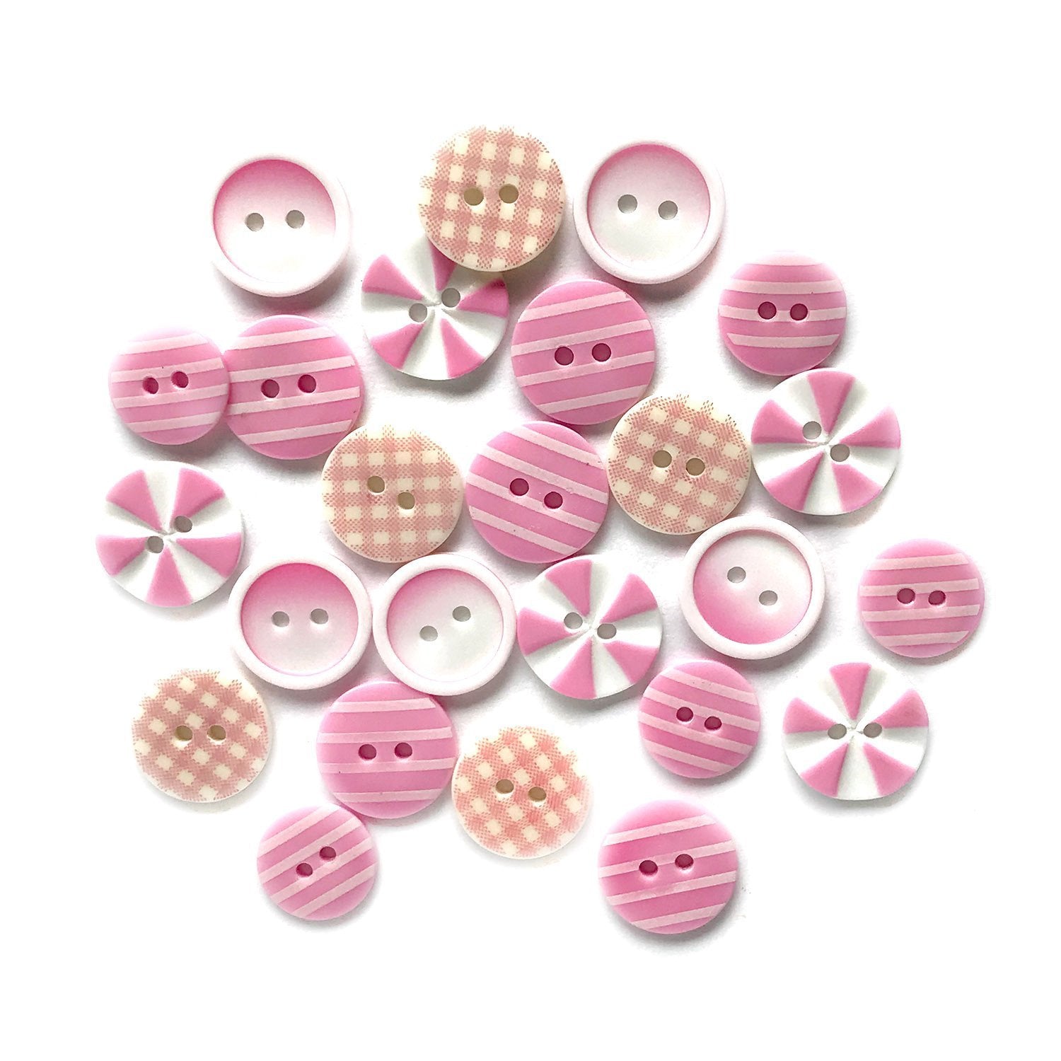 Deep pink, light pink & mint green Buttons for Crafts Sewing Scrapbooks and  Quilts. Assorted sizes including small deep pink, light pink & mint green  buttons