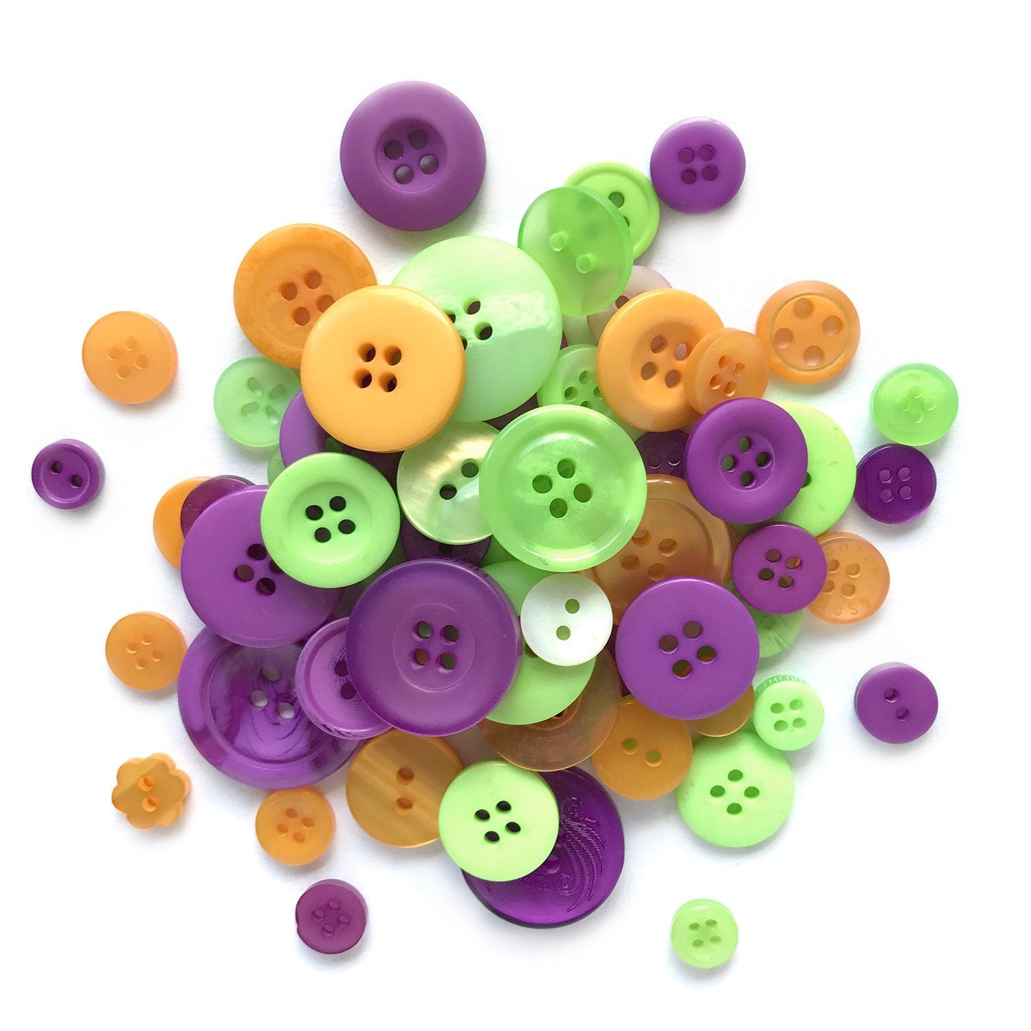 Hot pink Buttons for Crafts Sewing Scrapbooks and Quilts. Assorted sizes  including small hot pink buttons