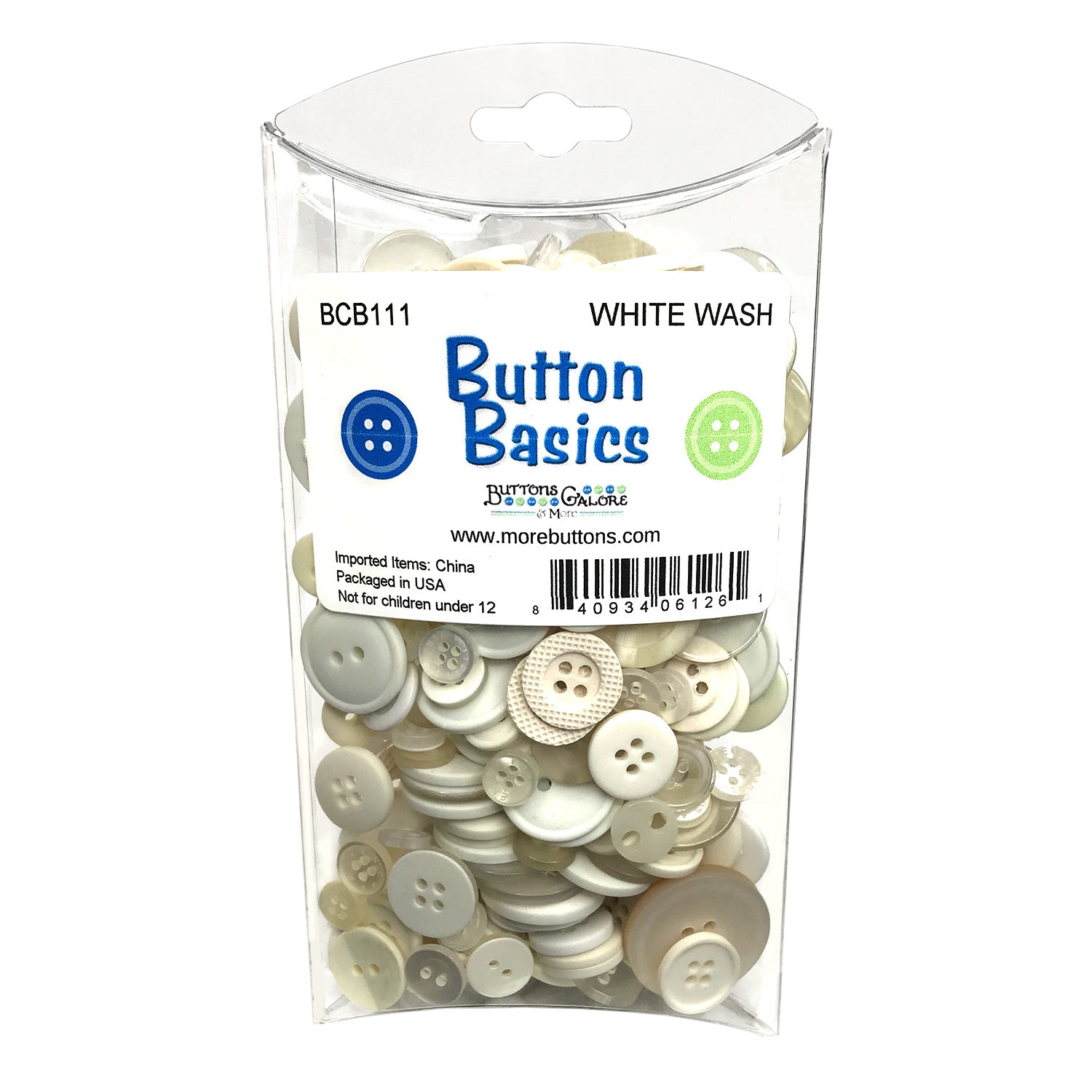 Assorted White Buttons in Bulk for Button Crafts, Buttons Galore