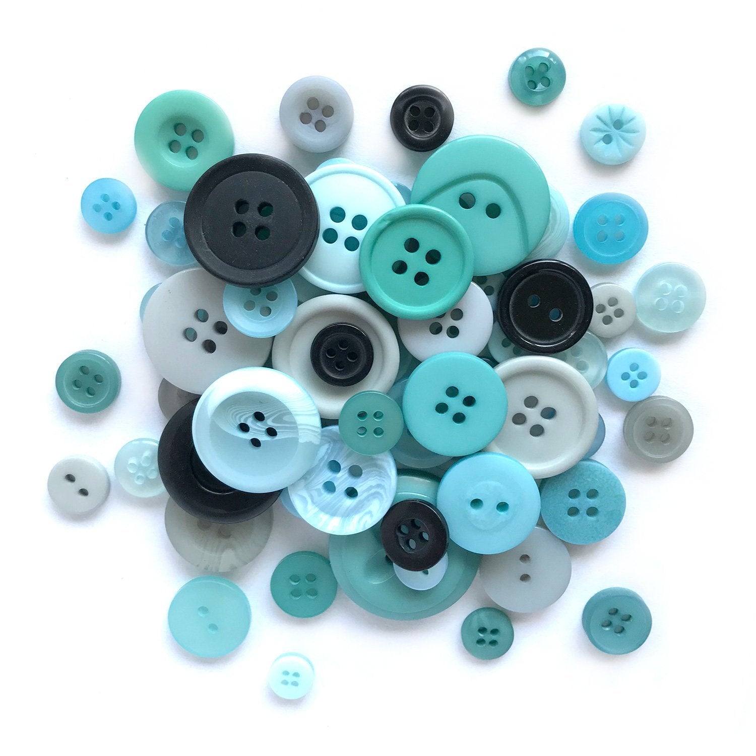 Glitter Buttons – Black - Multiple sizes, Accessories