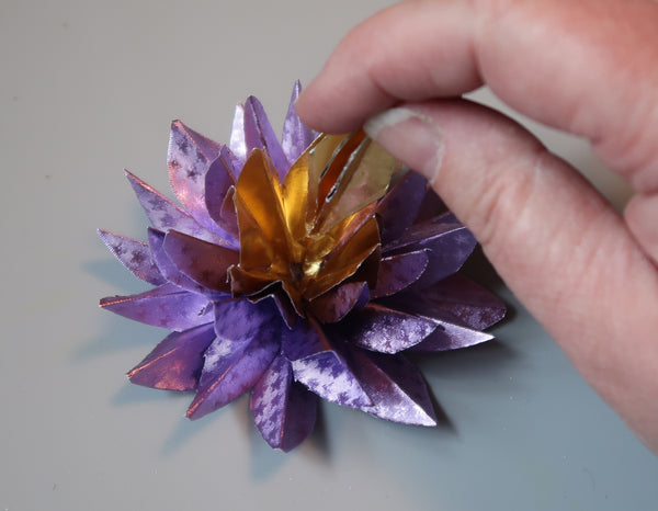 Water Lilies using Rinea Foiled Papers by Roni Johnson