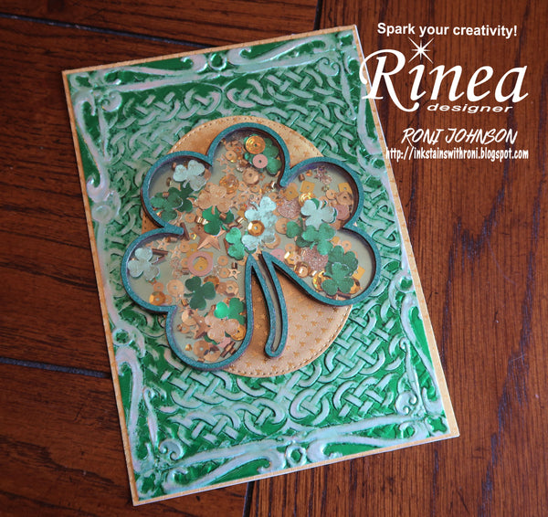 Rinea Foiled Paper Shamrock Shaker by Roni Johnson