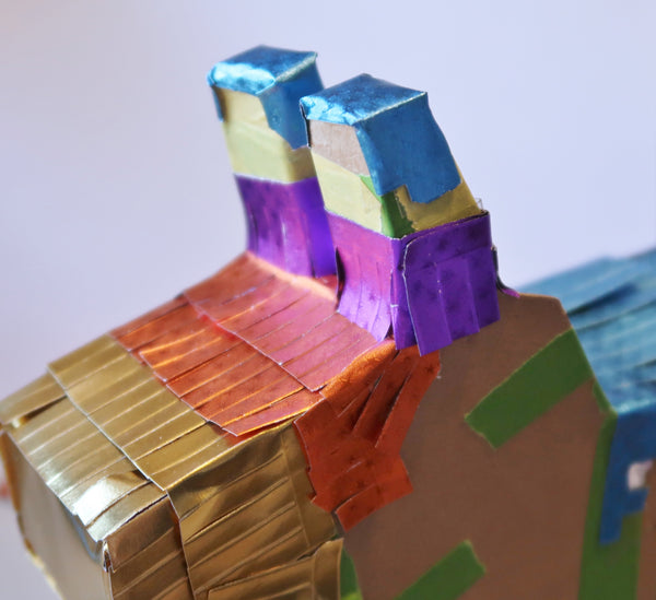 Rinea Foiled Paper Donkey Pinata by Roni Johnson