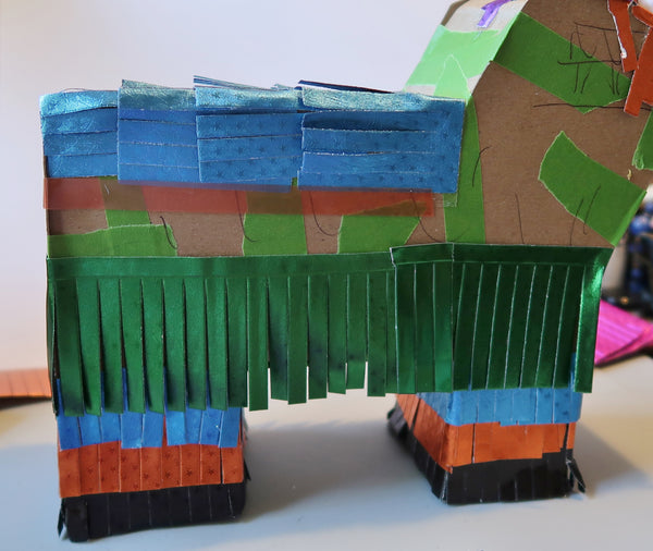 Rinea Foiled Paper Donkey Pinata by Roni Johnson